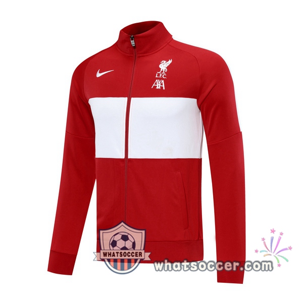 FC Liverpool Red White Soccer Jacket 2020-2021