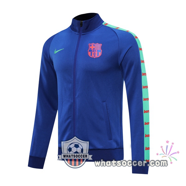 FC Barcelona Blue Green Soccer Jacket 2020-2021