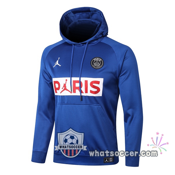 JORDAN Paris PSG Blue Hooded Jacket 2020-2021