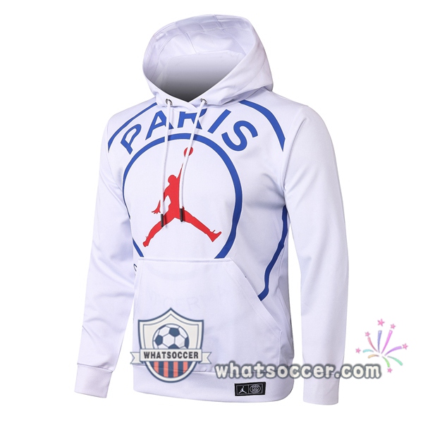 JORDAN Paris PSG White Hooded Jacket 2020-2021