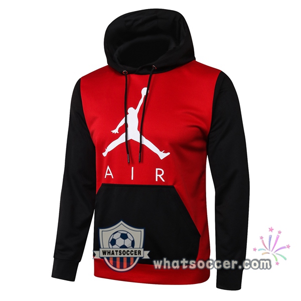 JORDAN Paris PSG Red Black Hooded Jacket 2020-2021
