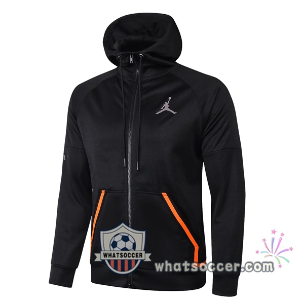 JORDAN Paris PSG Black Hooded Jacket 2020-2021