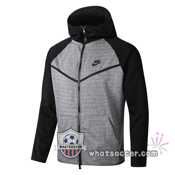 NIKE Gray Black Hooded Jacket 2020-2021