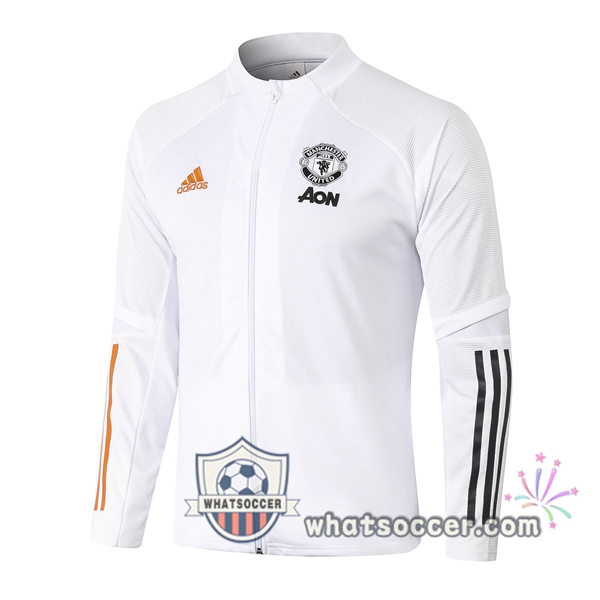 Manchester United White Soccer Jacket 2020-2021