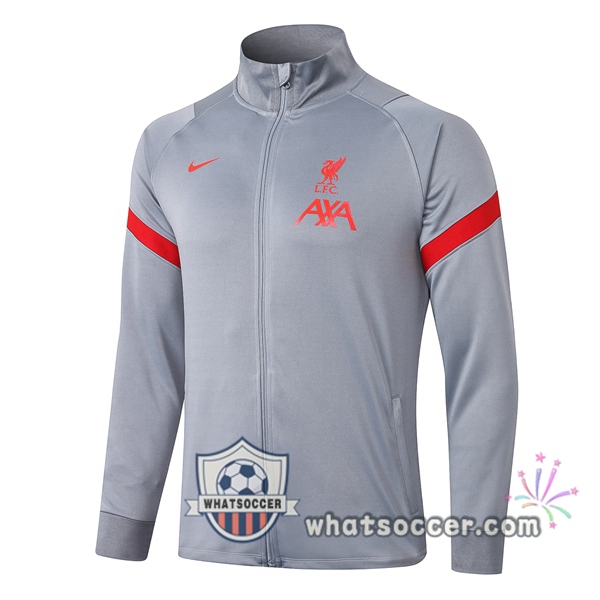 FC Liverpool Light Gray Soccer Jacket 2020-2021