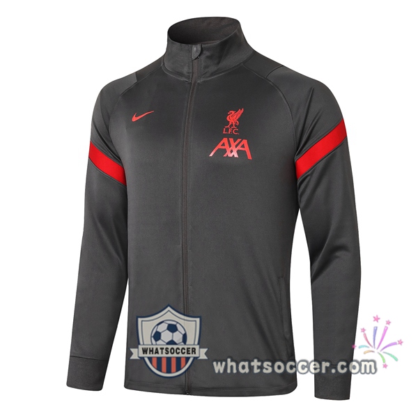 FC Liverpool Dark Gray Soccer Jacket 2020-2021