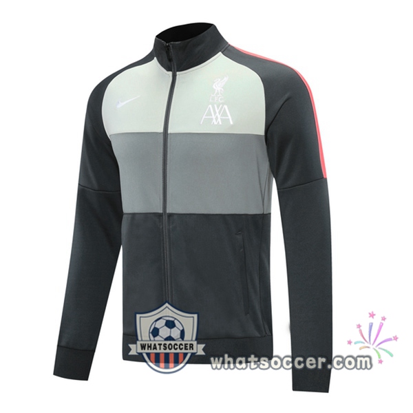 FC Liverpool Gray Black Soccer Jacket 2020-2021