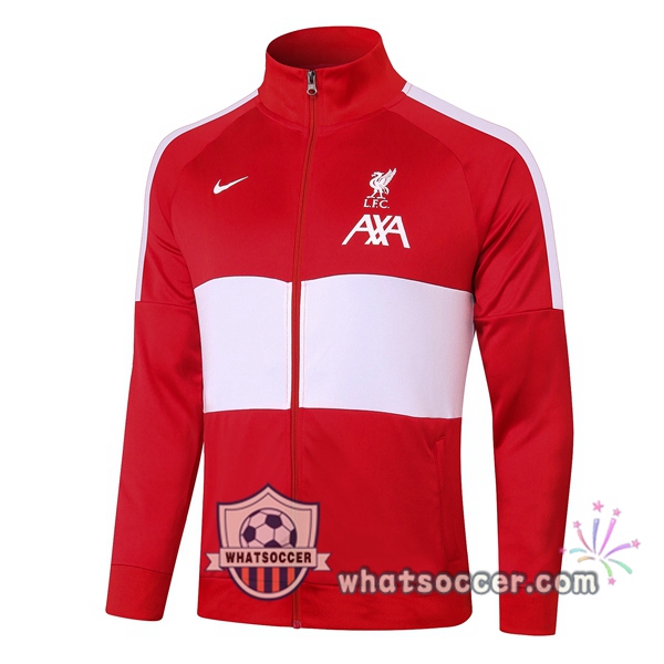 FC Liverpool Red White Soccer Jacket 2020-2021