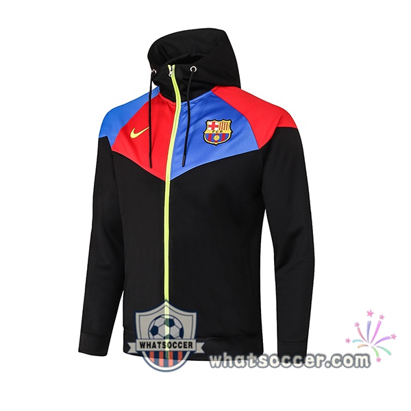 FC Barcelona Black Red Blue Hooded Jacket 2020-2021