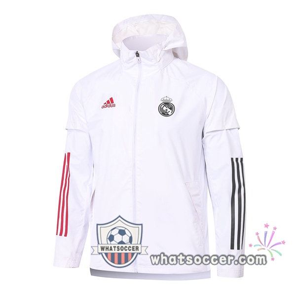 Real Madrid White Windbreaker 2020-2021