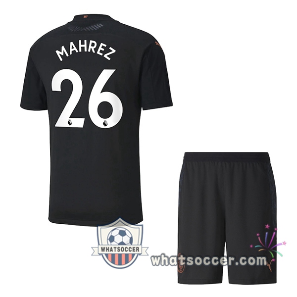 Manchester City (MAHREZ 26) Kids Away Soccer Jerseys 2020-2021