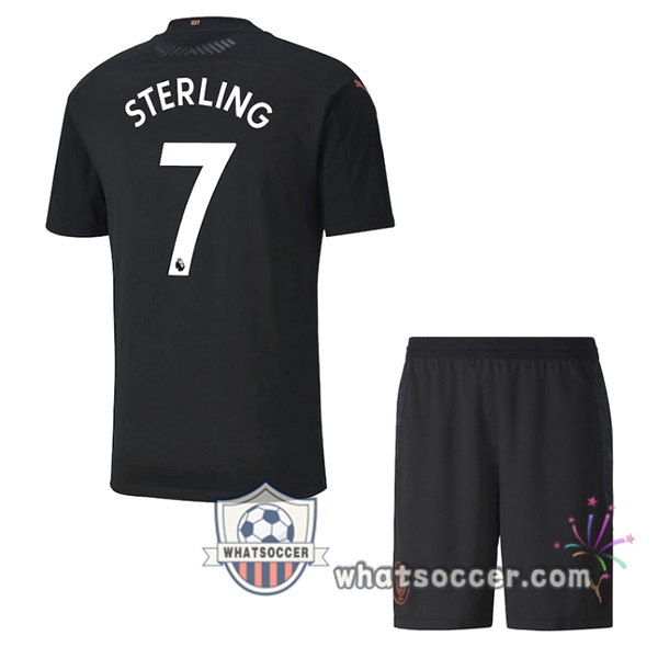 Manchester City (STERLING 7) Kids Away Soccer Jerseys 2020-2021