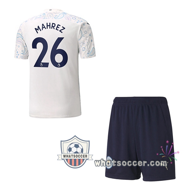 Manchester City (MAHREZ 26) Kids Third Soccer Jerseys 2020-2021
