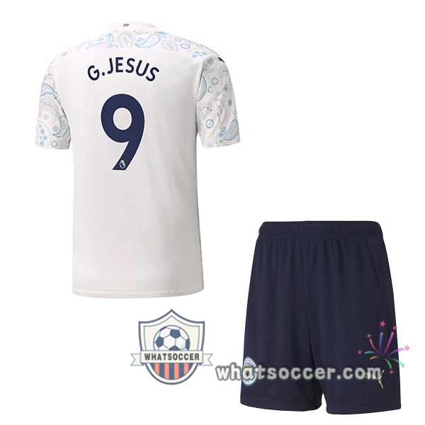 Manchester City (G.JESUS 9) Kids Third Soccer Jerseys 2020-2021