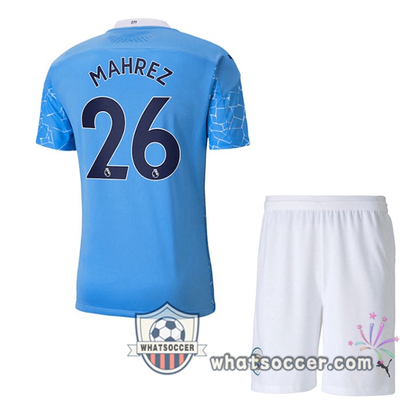 Manchester City (MAHREZ 26) Kids Home Soccer Jerseys 2020-2021
