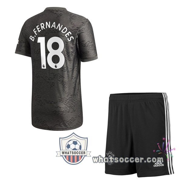 Manchester United (B.Fernandes 18) Kids Away Soccer Jerseys 2020-2021
