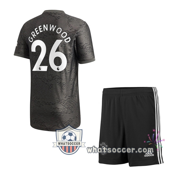 Manchester United (Greenwood 26) Kids Away Soccer Jerseys 2020-2021
