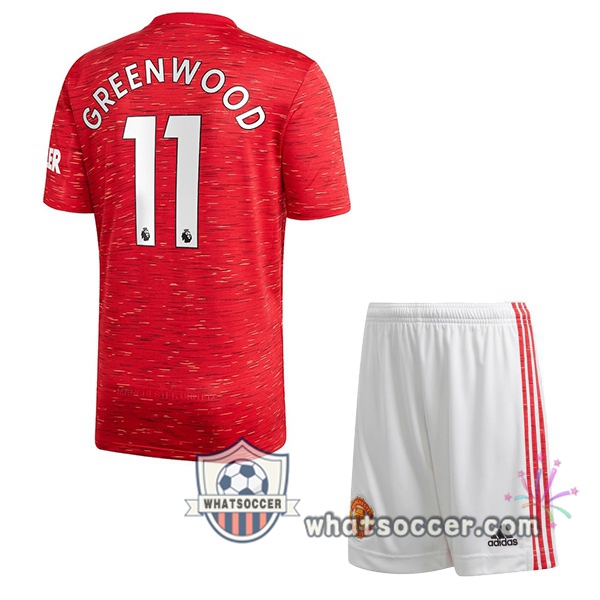 Manchester United (Greenwood 11) Kids Home Soccer Jerseys 2020-2021