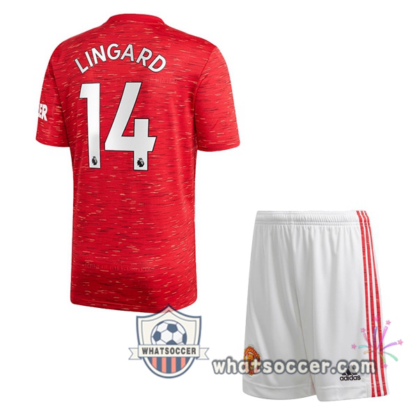 Manchester United (Lingard 14) Kids Home Soccer Jerseys 2020-2021