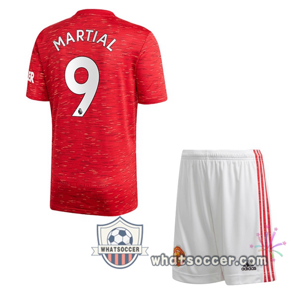 Manchester United (Martial 9) Kids Home Soccer Jerseys 2020-2021