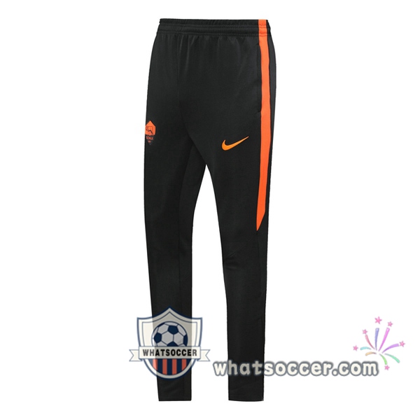 AS Roma Black Orange Soccer Pants 2020-2021