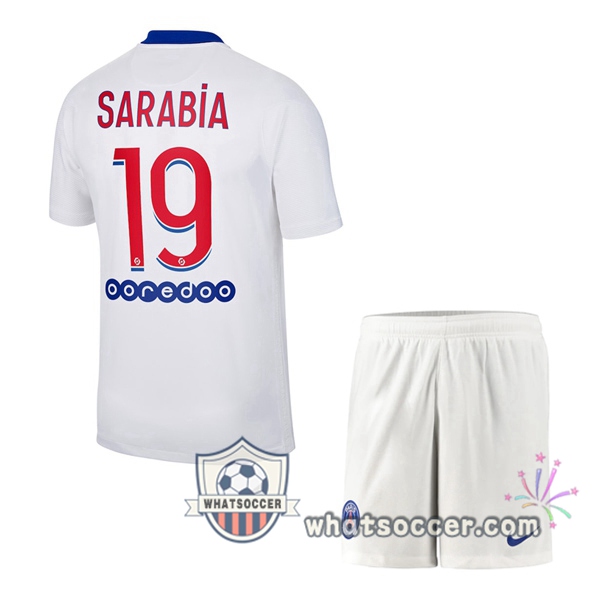 PSG (Sarabia 19) Kids Away Soccer Jerseys 2020-2021