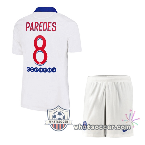 PSG (Paredes 8) Kids Away Soccer Jerseys 2020-2021