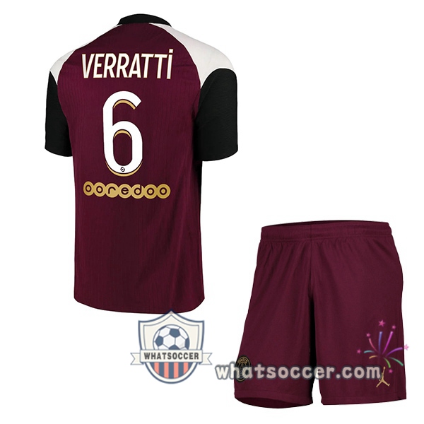 PSG (Verratti 6) Kids Third Soccer Jerseys 2020-2021