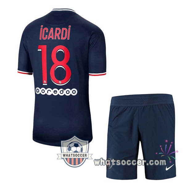 PSG (Icardi 18) Kids Home Soccer Jerseys 2020-2021