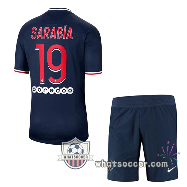 PSG (Sarabia 19) Kids Home Soccer Jerseys 2020-2021