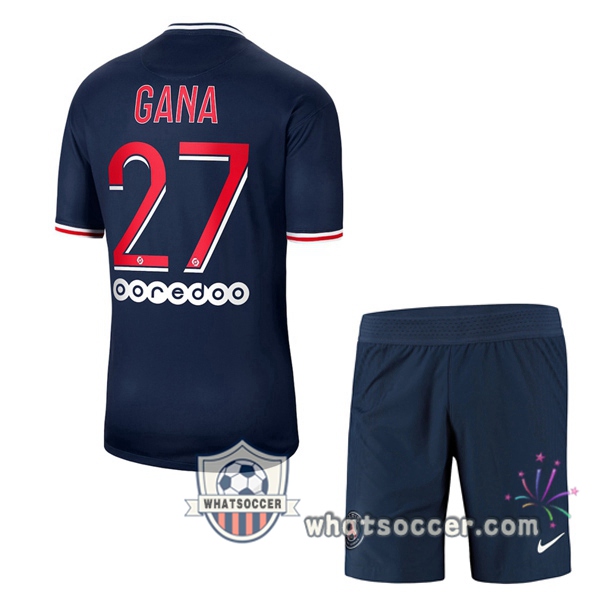 PSG (Gana 27) Kids Home Soccer Jerseys 2020-2021