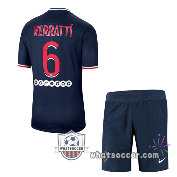 PSG (Verratti 6) Kids Home Soccer Jerseys 2020-2021