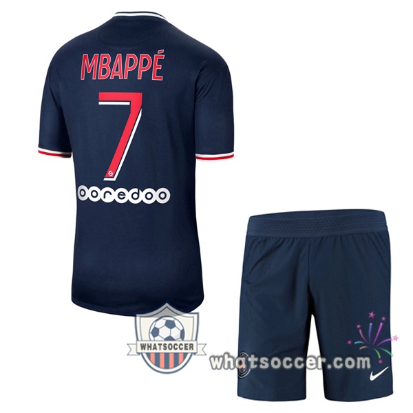 PSG (Mbappé 7) Kids Home Soccer Jerseys 2020-2021