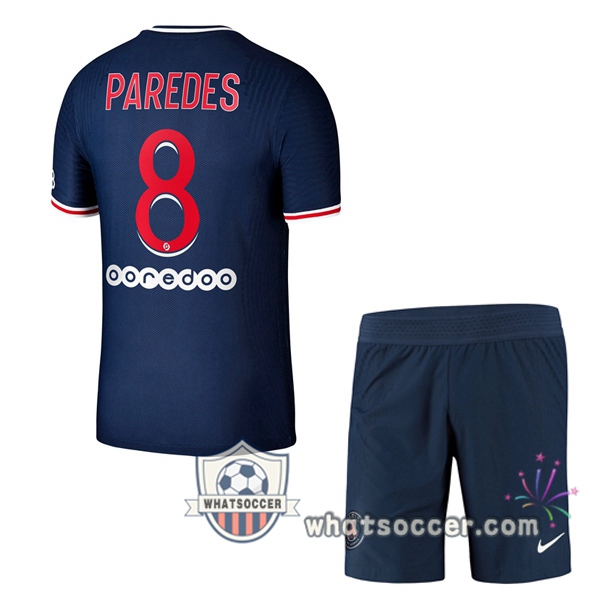 PSG (Paredes 8) Kids Home Soccer Jerseys 2020-2021