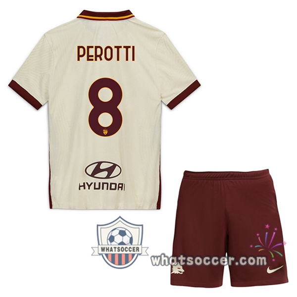 AS Roma (PEROTTI 8) Kids Away Soccer Jerseys 2020-2021