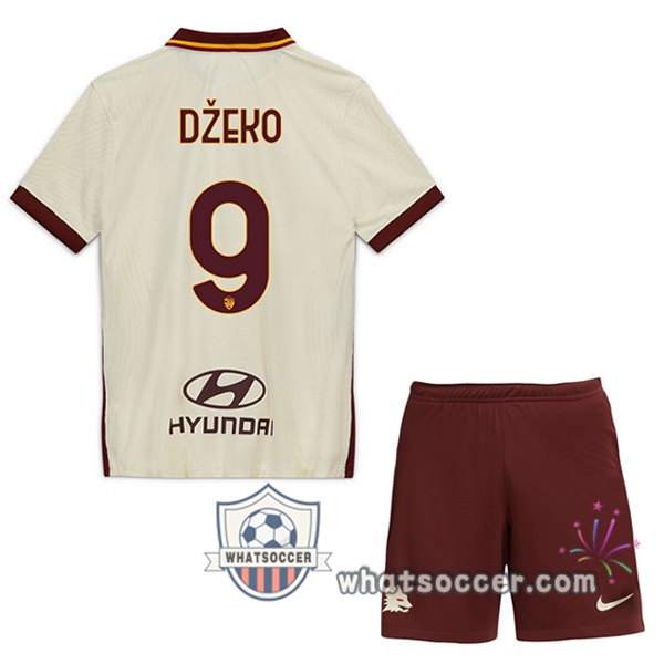 AS Roma (DŽEKO 9) Kids Away Soccer Jerseys 2020-2021
