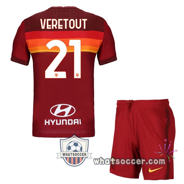 AS Roma (VERETOUT 21) Kids Home Soccer Jerseys 2020-2021