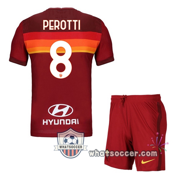 AS Roma (PEROTTI 8) Kids Home Soccer Jerseys 2020-2021