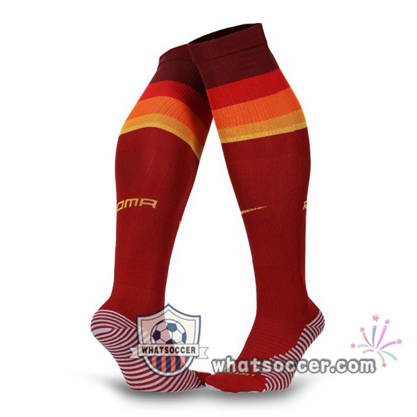 AS Roma Home Soccer Socks 2020-2021