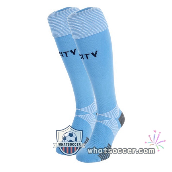 Manchester City Home Soccer Socks 2020-2021