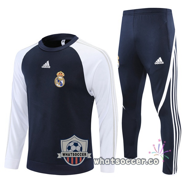 Real Madrid White Blue Tracksuit 2021-2022