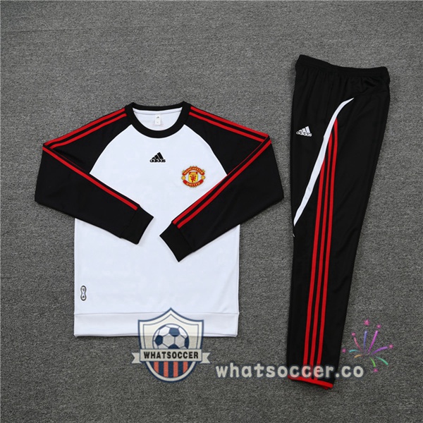 Manchester United White Black Tracksuit 2021-2022