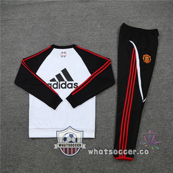 Manchester United White Black Tracksuit 2021-2022