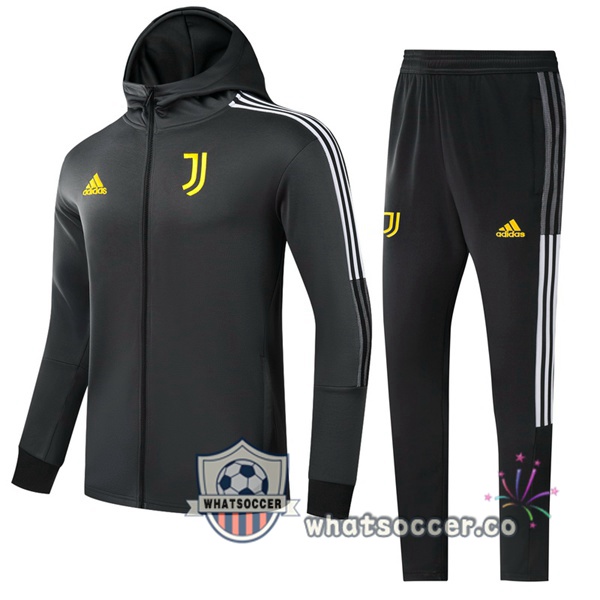 Juventus Black Hooded Jacket 2021-2022