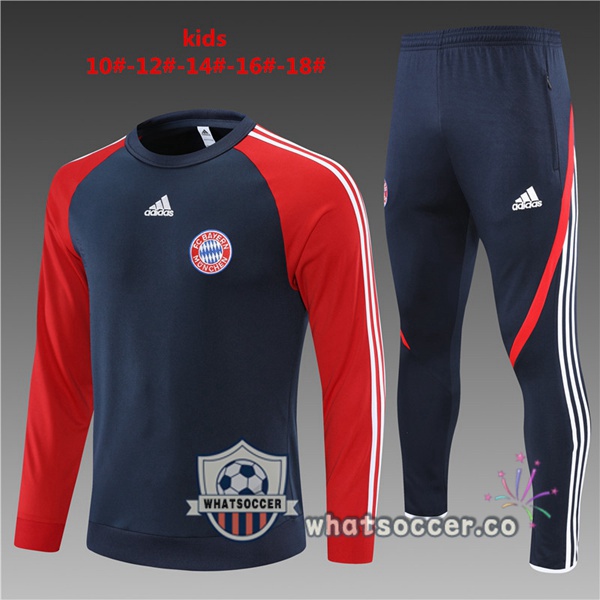 Bayern Munich Kids Blue Royal Red Tracksuit 2021-2022