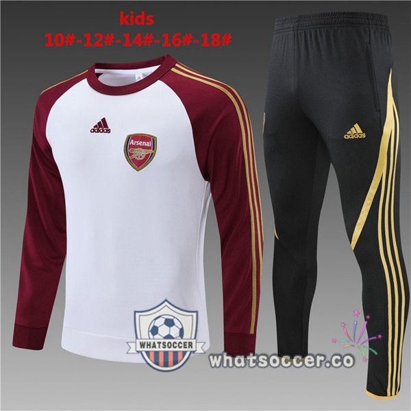 Arsenal Kids White Red Tracksuit 2021-2022