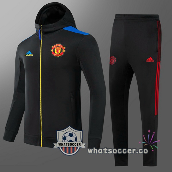 Manchester United Kids Black Hooded Jacket 2021-2022