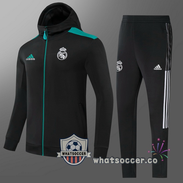 Real Madrid Kids Black Hooded Jacket 2021-2022