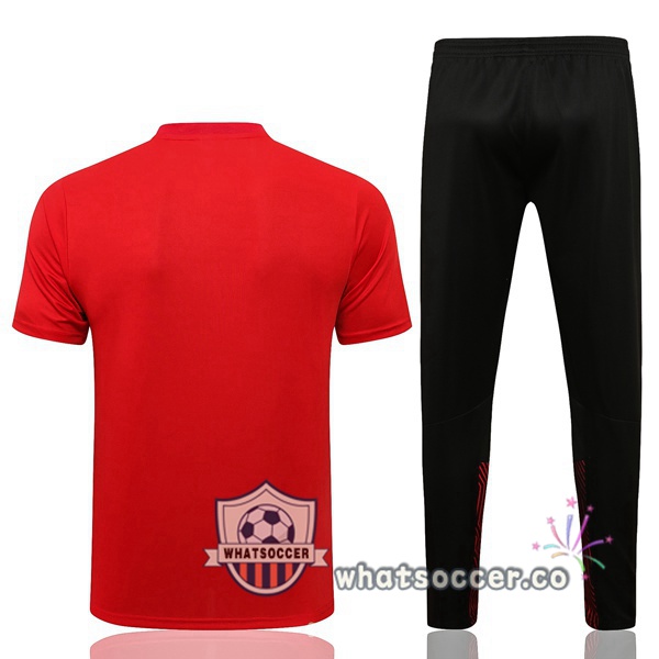 Training Polo AC Milan + Pants Red 2021-2022