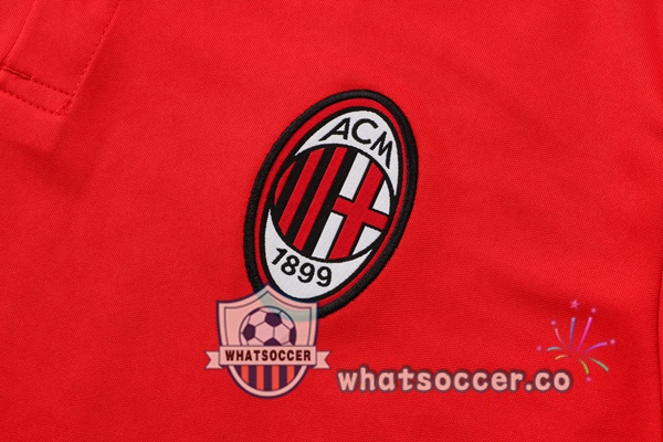 Training Polo AC Milan + Pants Red 2021-2022
